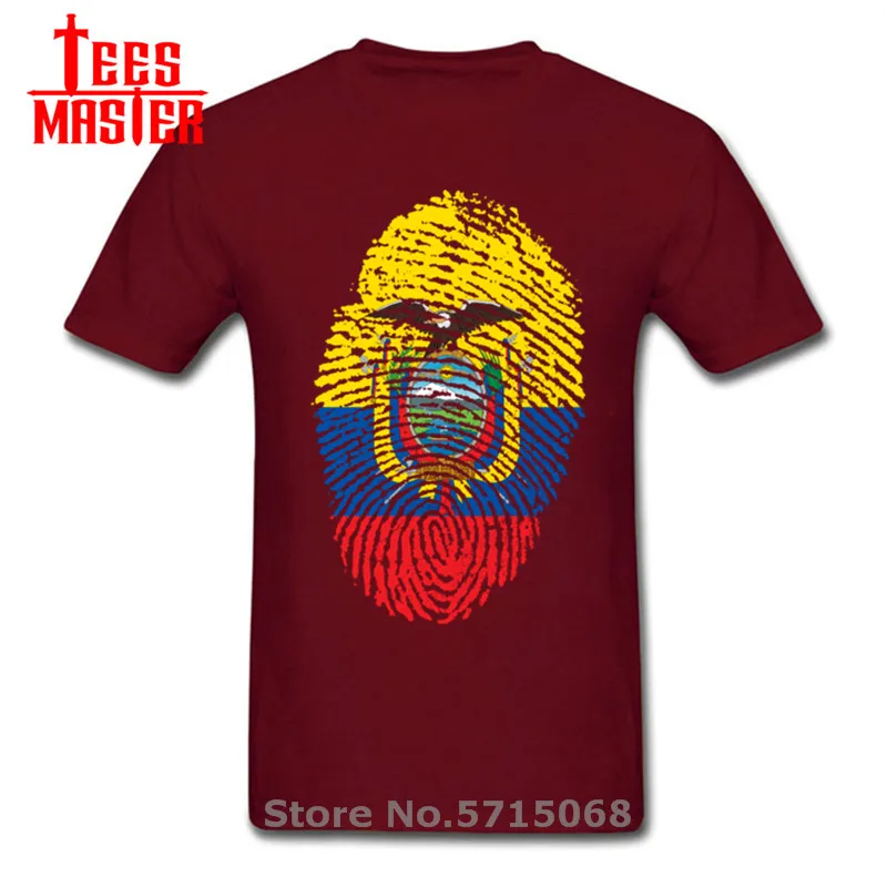 Флаг Эквадора отпечатков пальцев топы для мужчин и женщин Свободные Стиль летняя