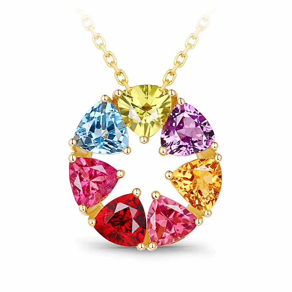 

Женское колье-чокер с камнями, цвет золото 18 К