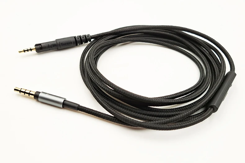 

6.5ft 200cm Nylon Audio Cable with Mic For Audio technica ATH-M50x M40x M70x M60x Headphones