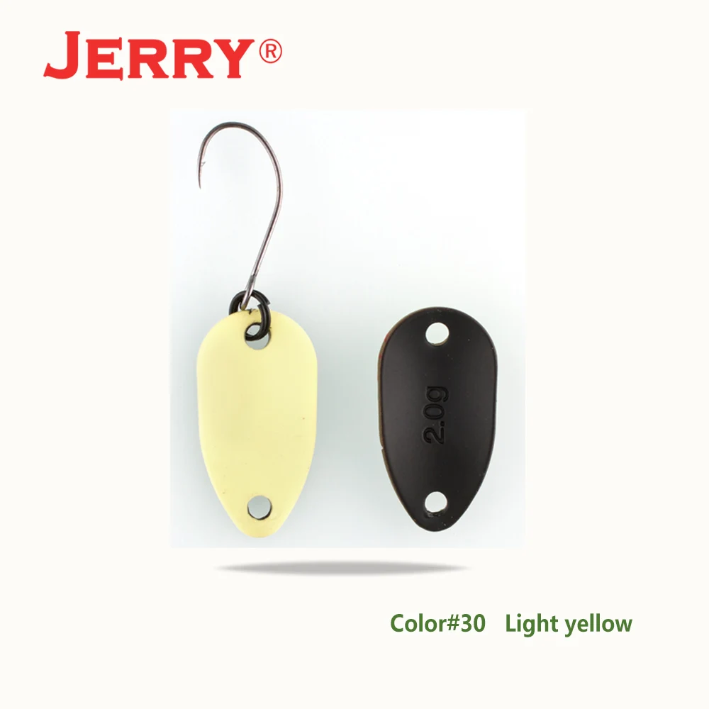 Jerry 1 шт. 2 г 3,5 г 4,5 г микро рыболовные ложки воблер несколько цветов рыболовные приманки Спиннер приманка форель ложка - Цвет: Light yellow