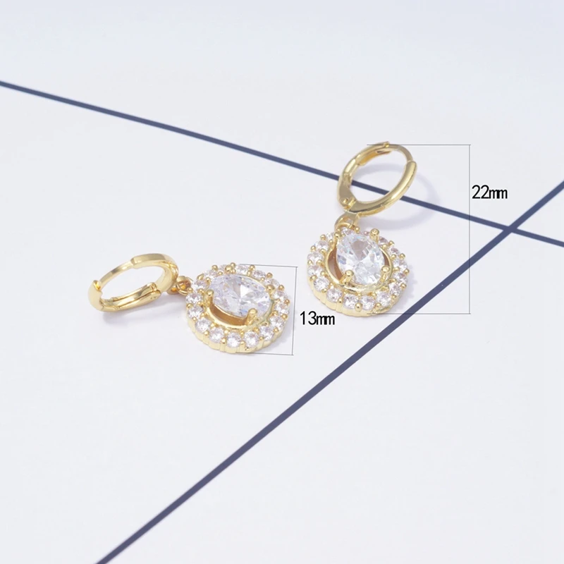 Серьги кольца женские с цирконом и кристаллом подарок для девушек женщин