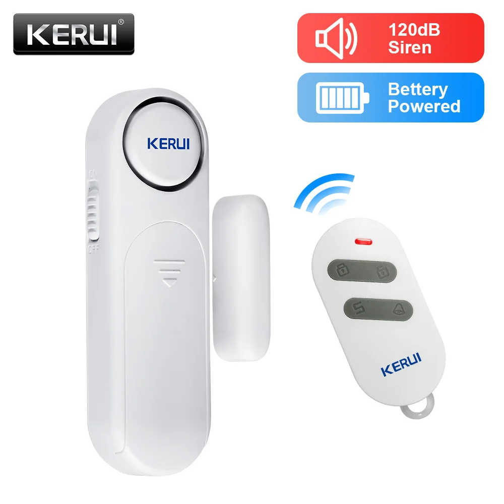 KERUI D121 Wireless Door Window Magnetic Sensor Alarm 120dB Anti-theft 300ft Remote Control Detectors Home Security Alarm System