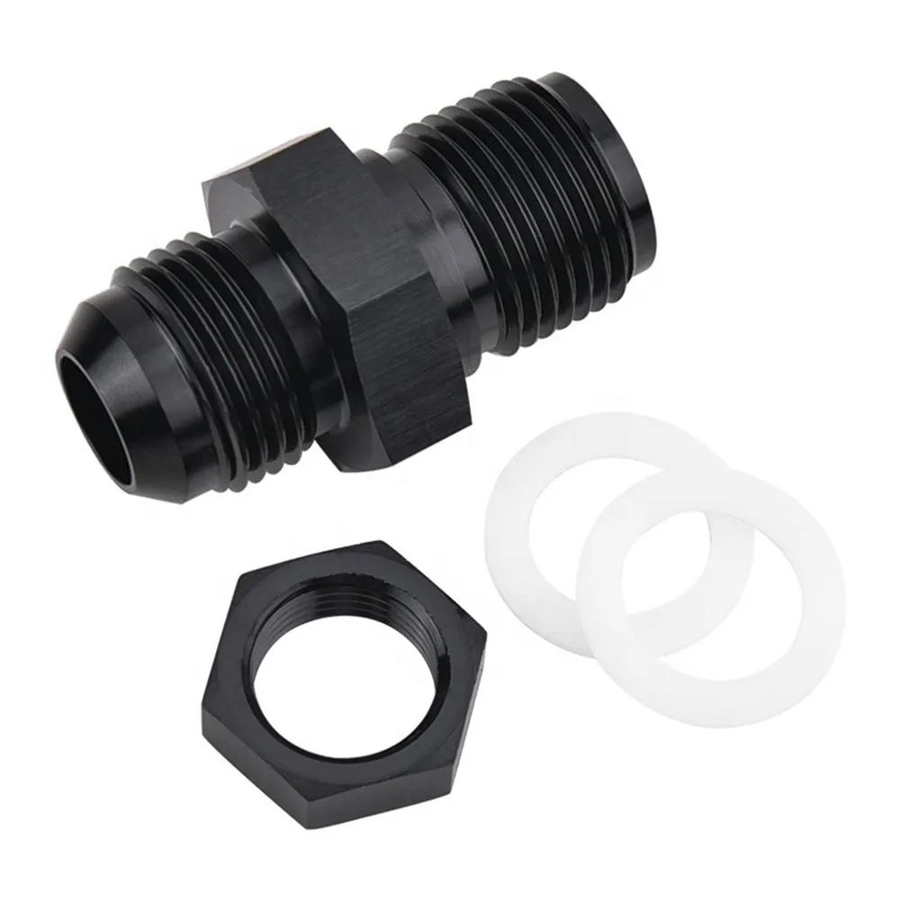 

2x AN 6 Male Bulkhead Fitting Adapter For Oil Gas Fuel Hose End Coupler Car Accessories High-quality Connectors
