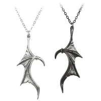 fashion heart shaped bat wing necklace popular exquisite couple necklace pendant