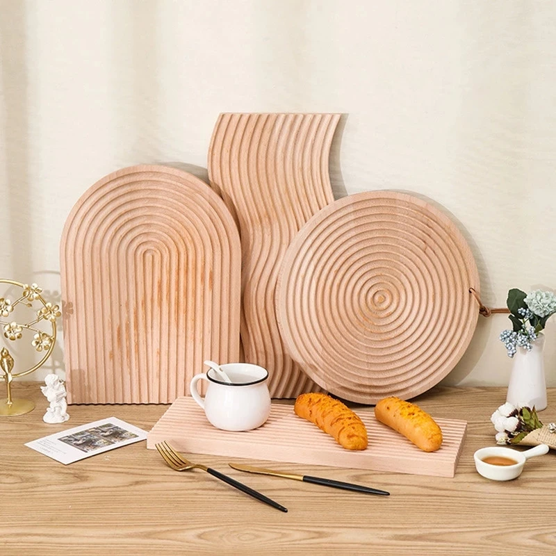 Тарелка для фруктов искусственная тарелка хлеба чая кофе Деревянные Волнистые