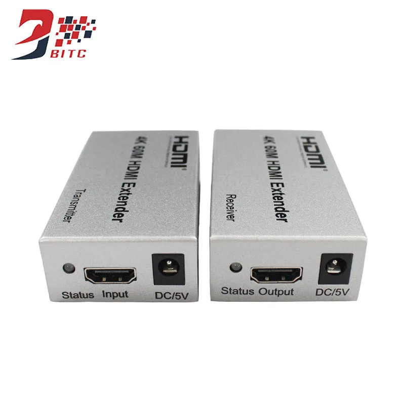 SZBITC HDMI удлинитель 60 м 4 к HDMI передатчик приемник по Cat 5e/6 RJ45 один кабель Ethernet конвертер