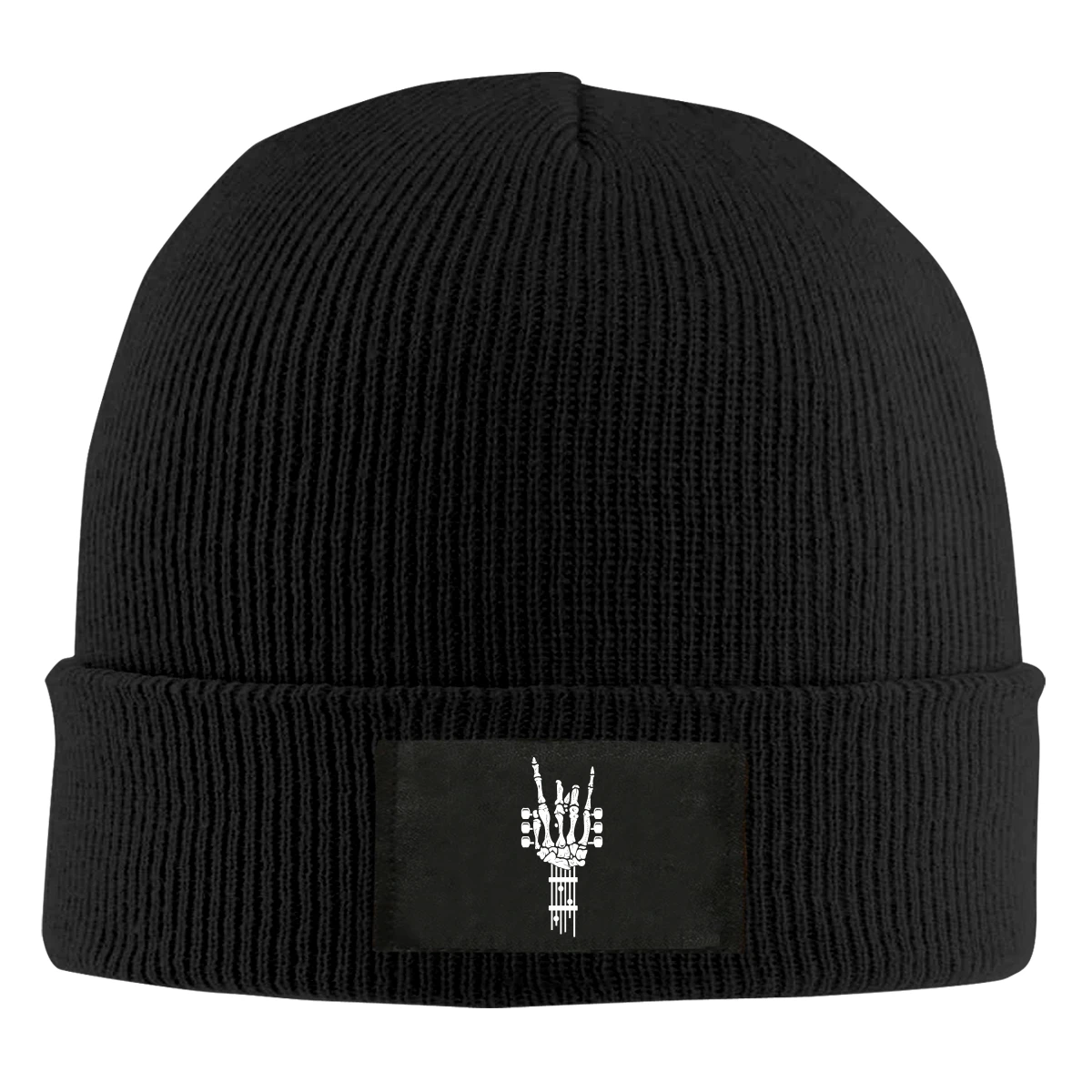 

Rock Roll Skeleton Guitar Music Lover Beanie головные уборы для мужчин и женщин с дизайном, зимняя стандартная шапка с черепом