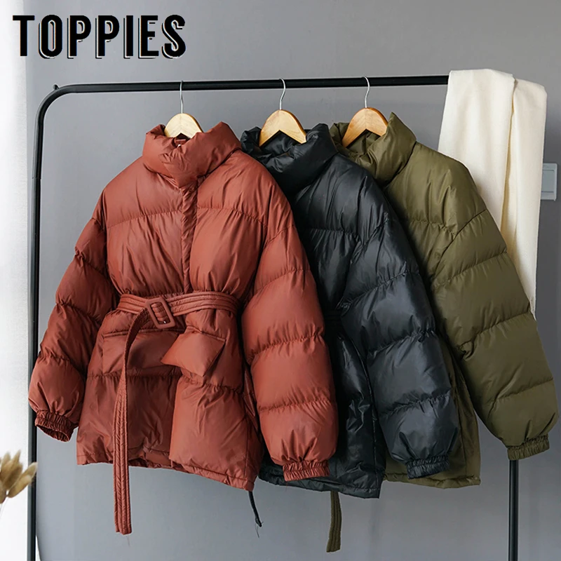 Женская зимняя куртка пуховик плотная теплая парка с воротником стойкой и