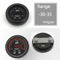 free ship 52mm 2 s series boost gauge 30psi 35psi ultra thin round with red light led display vacuum gauge turbo boost meter