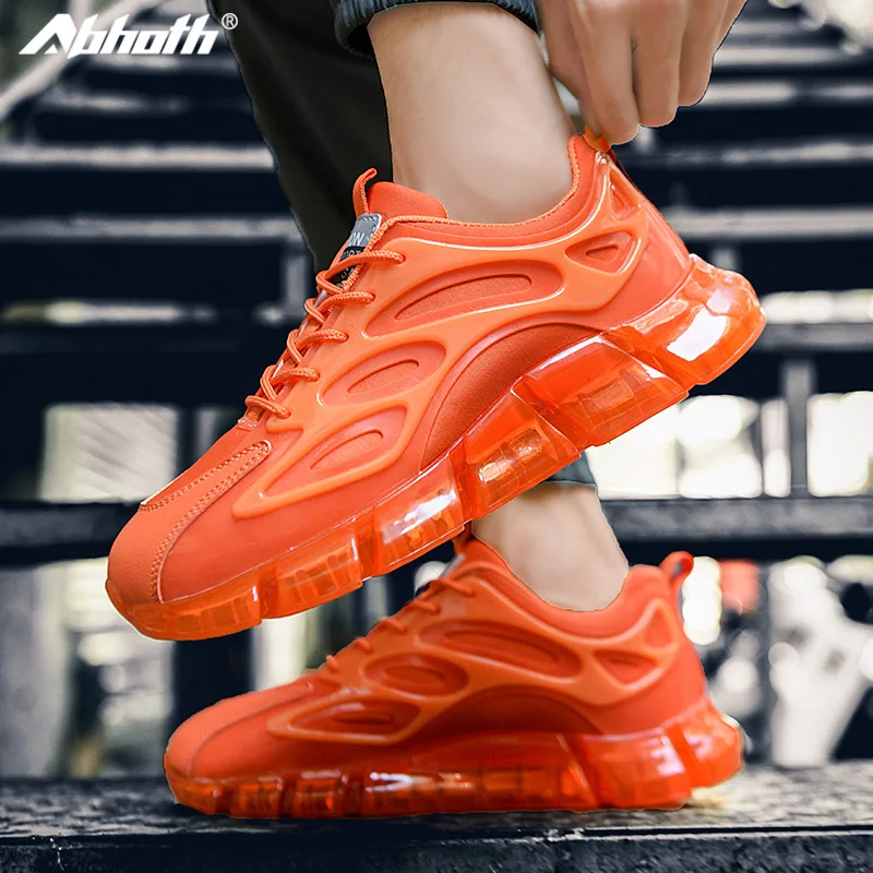 

Abhoth Men Shoes Mesh Breathable Shoes Men Sneaker Athletic Height Increasing Outdoor Casual Shoes Fashion Jelly Sole Shoes