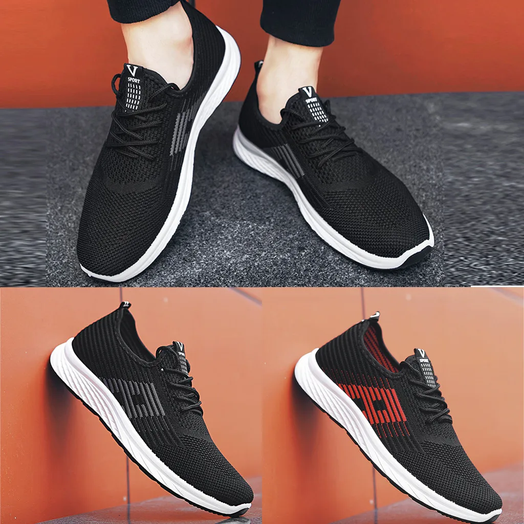 

SAGACE 2020 New Spring Autumn Men Fashion Wild Breathable Light Mesh Lace Up Mixed Colors Flats Male Sneaker Casual Shoes