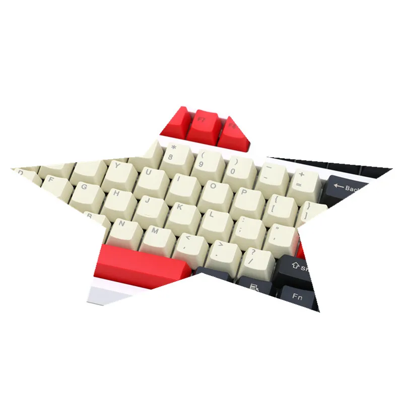 Новое поступление клавиши PBT верхняя сторона печатный пустый Эрл красный