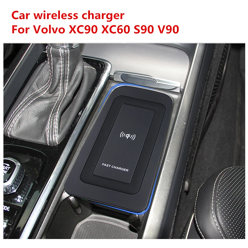 Автомобильное беспроводное зарядное устройство для Volvo XC90 новинка XC60 V60 S90 V90 2018 2019