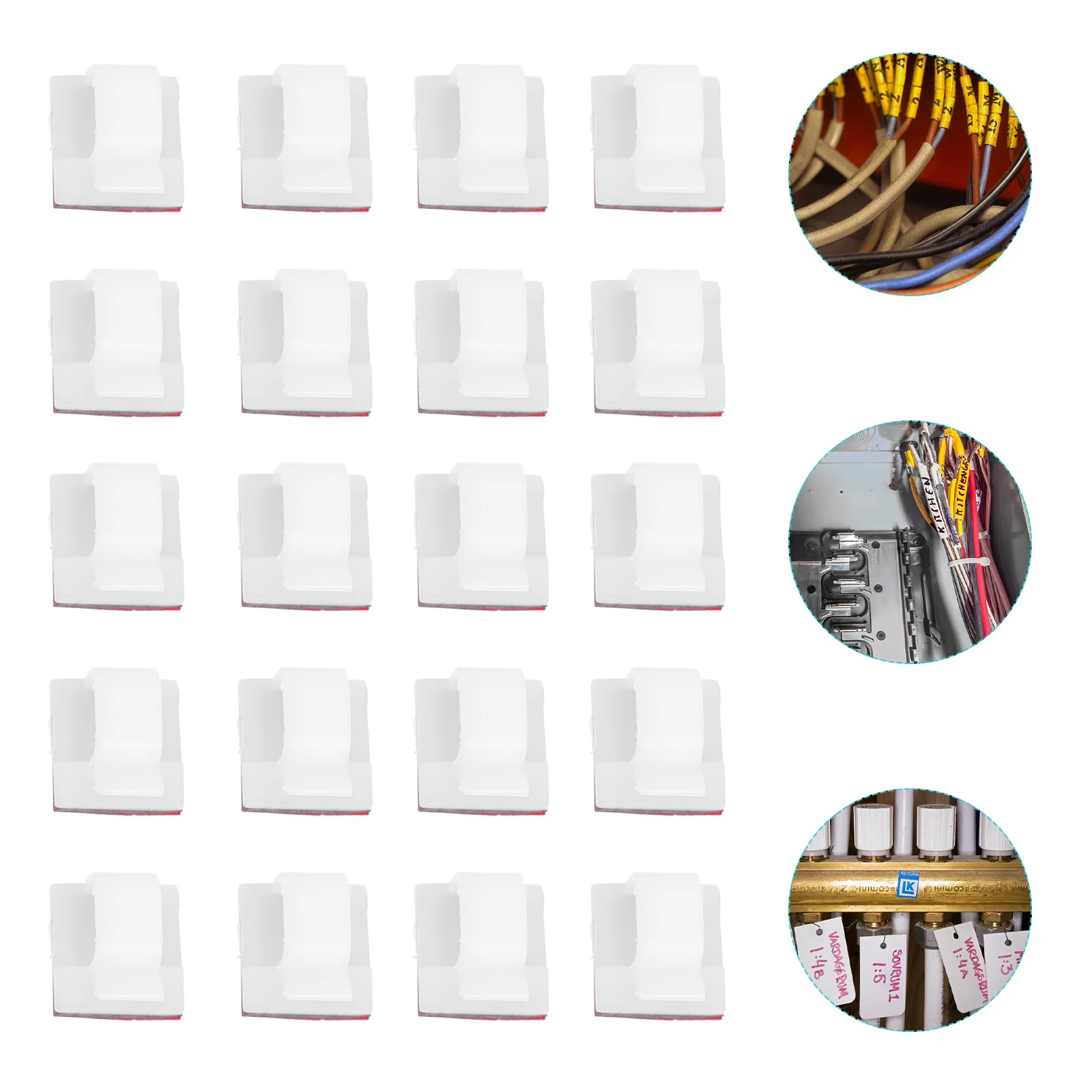 

120 Pcs Self-adhesive Cable Clips Cord Holders Cable Organizer Wire Organizer
