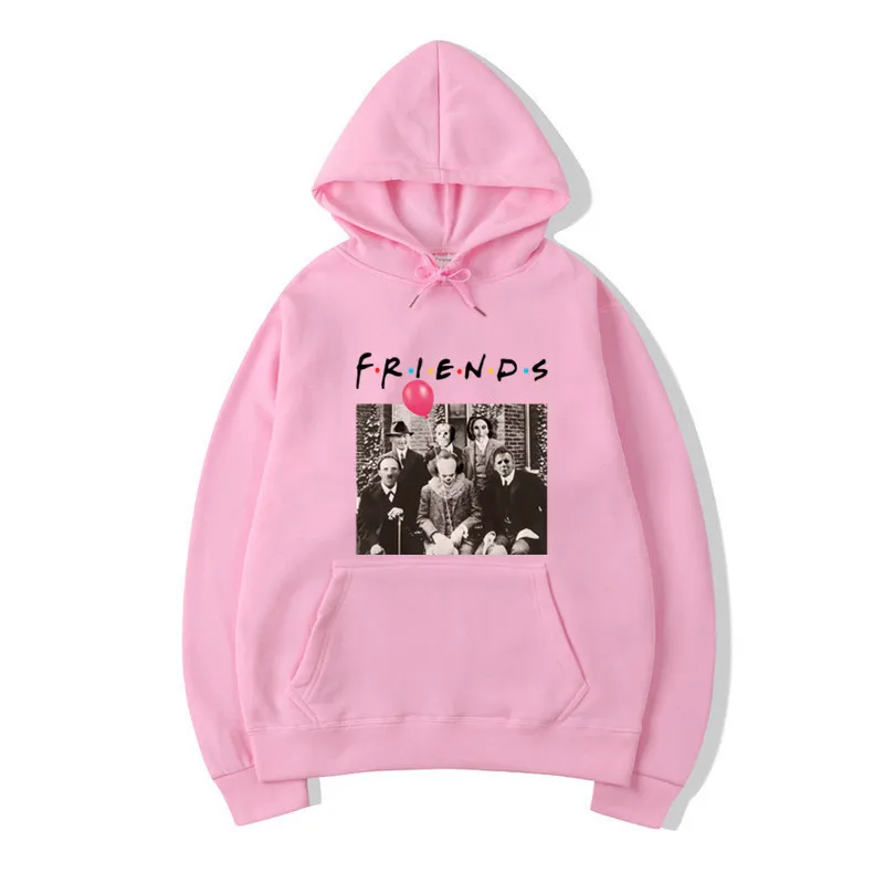 T126E-pink Женские Ужасы друзья Pennywise Майкл Майерс Джейсон Вурхиз Толстовка для хеллоуина модные Kpop толстовки и толстовки подарок подруге - Цвет: T126E-pink