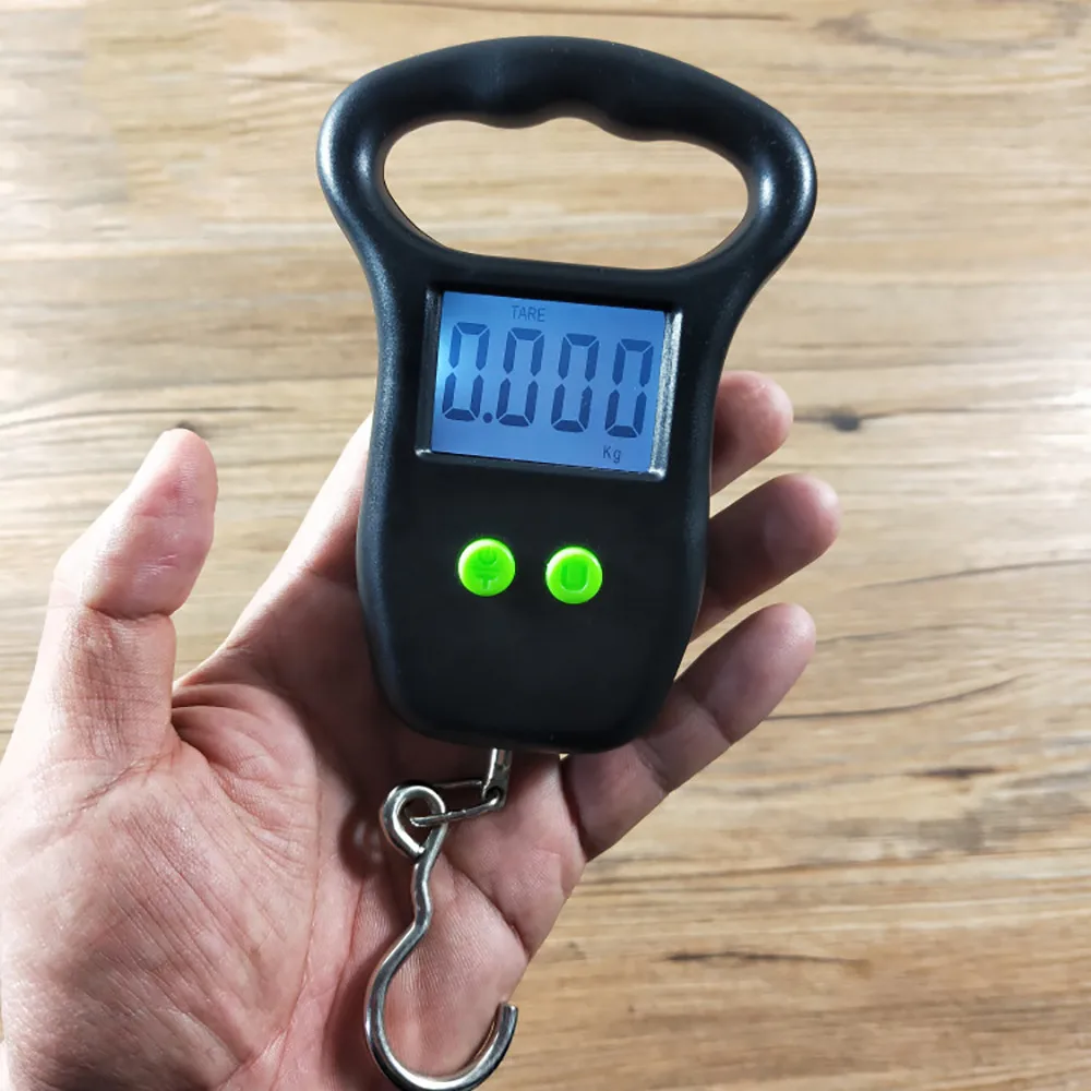 Цифровые мини весы для рыбалки багажа путешествий 50 кг х 10 г подвесные кухонные