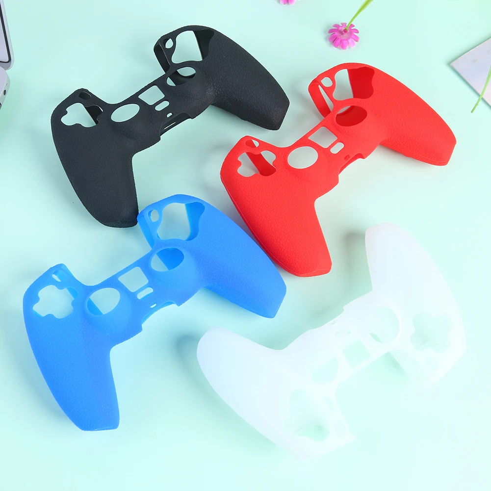 

Electronic Machine Accessories for PS5 Controller Leather Texture Silicone Protection Case Cover for DualSense