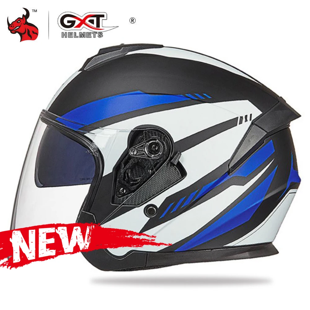 Мотоциклетный шлем GXT для мужчин и женщин наполовину закрывающий лицо летнего