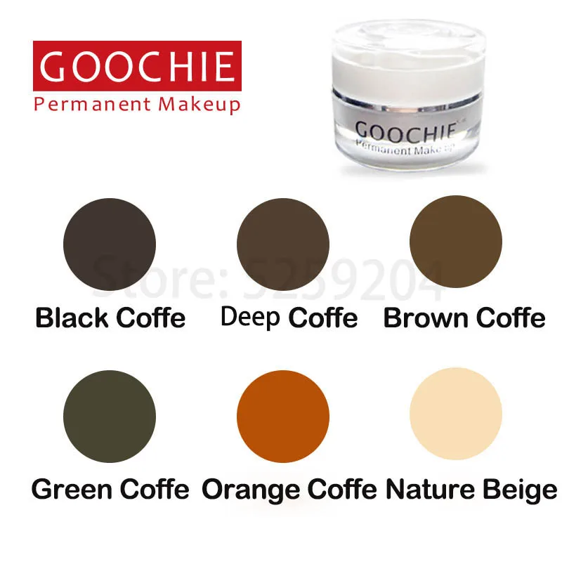 

Профессиональная паста для перманентного макияжа, бровей, губ, 6 цветов