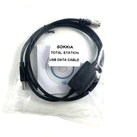 2pcs brand new sokkia usb data download cable for sokkia total stations 6 pin usb date cable compatible win8 win7 win10