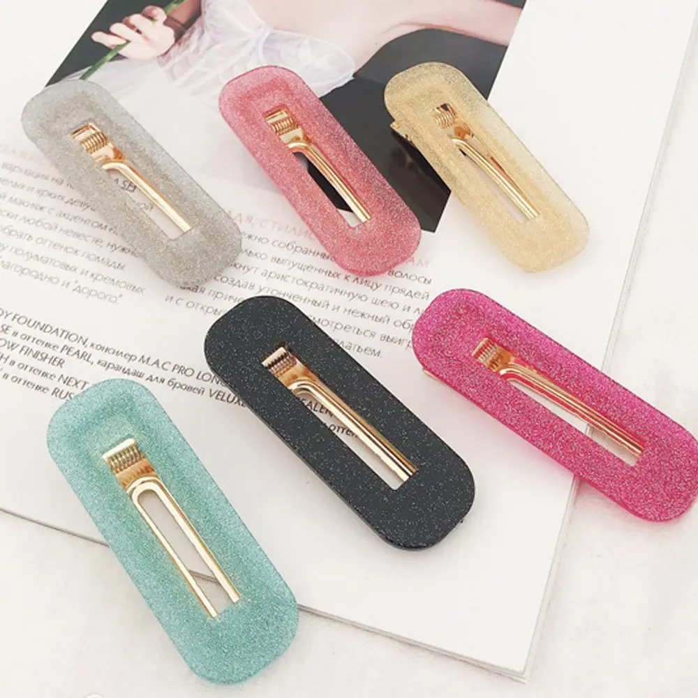 Женская Винтажная заколка для волос Корейская акриловая треугольная в форме