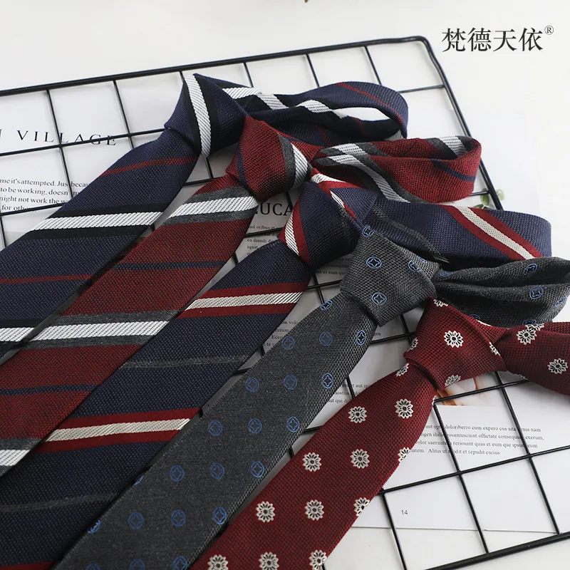 

6CM Gray Red Neck Ties For Men Women Casual Suits Striped Tie Gravatas Skinny Mens Neckties For Business Wedding Slim Men Ties