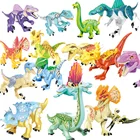 2021 животный мир серии динозавров Стегозавр спинозавр мини-Ящерица DIY модель строительные блоки кирпичи игрушки подарки