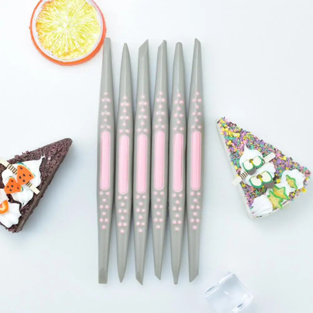 

6Pcs/Set Cake Decorating Tools Double Head Non-slip Plastic Shaping Modeling Sculpture Set for Home