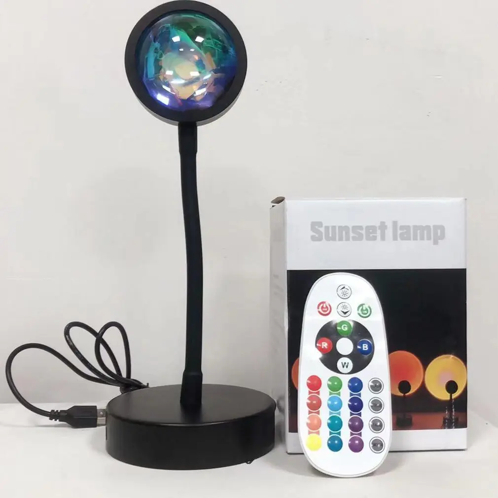 Mini Projector Atmosphere Night Light Projection Lights 16 Colors Remote Control Bedroom Cute Night Projection Lamp USB Plug