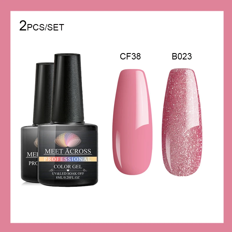 Встречаются по всей 2 шт./компл. Блеск УФ набор гель-лаков для ногтей Однотонная