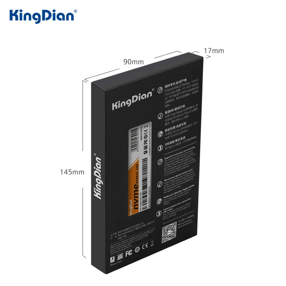Твердотельный накопитель KingDian M2 SSD 1 ТБ PCIe m2 NVME 128 ГБ 256 512 M.2 2280 внутренний диск для