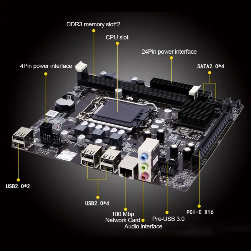 Материнская плата для Intel P67 разъем LGA 1155 DDR3 1600 1333 1066 МГц USB 2 0 3 SATA 16GB системная