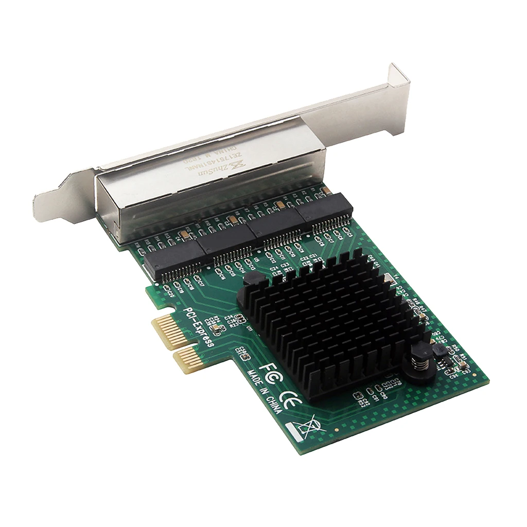 PCIE X1 4 порта 10/100/1000 м гигабитный Ethernet сетевой адаптер карты | Компьютеры и офис