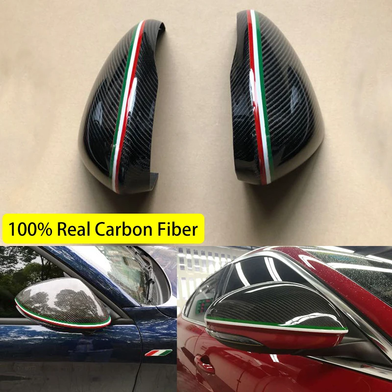Для Alfa Romeo Stelvio 2016 2017 2018 2019 аксессуары 100% настоящее углеродное волокно боковое