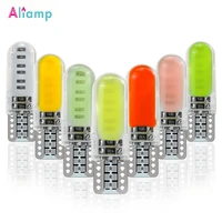 car lamp t10 w5w cob 194 168 silicone auto parking reading interior dome light blue white red 12v styling 50pcs 100pcs