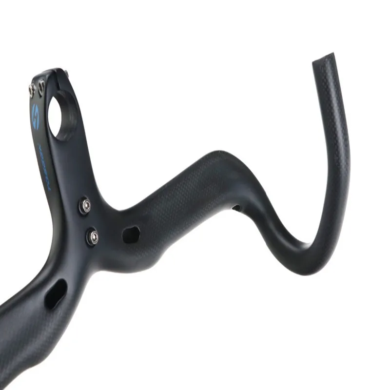 TOSEEK велосипедный руль из углеродного волокна с изогнутым стержнем 28 6 мм 400/420/440