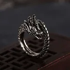 Открытое кольцо из сплава с изображением дракона Новинка Модное изящное массивное мужское и женское кольцо на указательный палец оптовая продажа