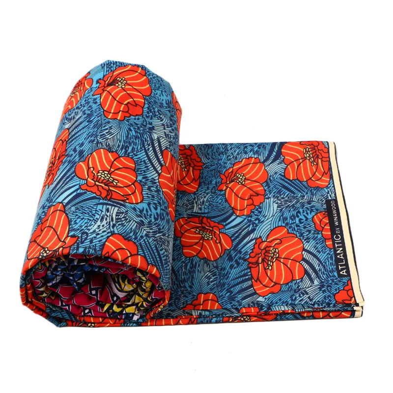 Вощеная Высококачественная 6 ярдов в партии 2019 вощеная ткань с принтом красных