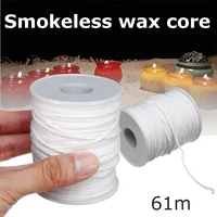 61mcotton braid candle wick core spool non smoke oil lamps candle supplies handmade durable oil lamps wick soy wax candle making
