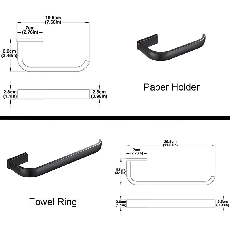 2 шт. набор аксессуаров для ванной комнаты-кольцо полотенец и держатель туалетной