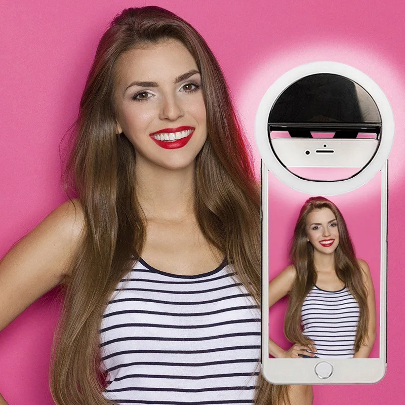 

Ring Light Selfie Tool for Samsung Mobile Phone Huawei Mobile Phone Lens Clip Light Selfie Ring Selfie Light Live Fill Light