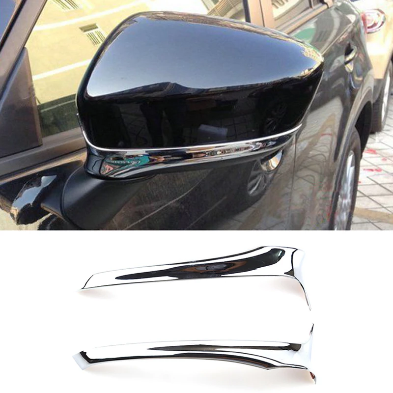 

For Mazda Cx-5 Cx5 2012 2013 2014 Chrome Door Side Mirror Cover Rear View Trim Molding Garnish Strips Decoration Protector 2pcs