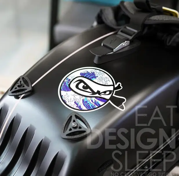 ReflectiveThe волна канагава ниндзя Стикеры JDM маньяк японский мотоцикл Виниловая