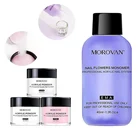 Акриловые пудры набор удлинитель для лака для ногтей, резные набор гель-лаков для ногтей лак для верхнего и базового покрытия, с украшением в виде кристаллов Гель Акриловых Ногтей прозрачный розовый накладные ногти строитель