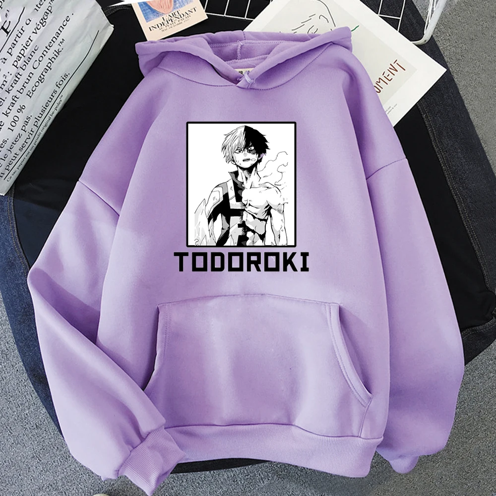 

My Hero Academia Hoodies Men Kawaii Japanese Anime Hoodie Boku No Hero Academia Streetwear Unisex TODDROKI Sweatshirts Male