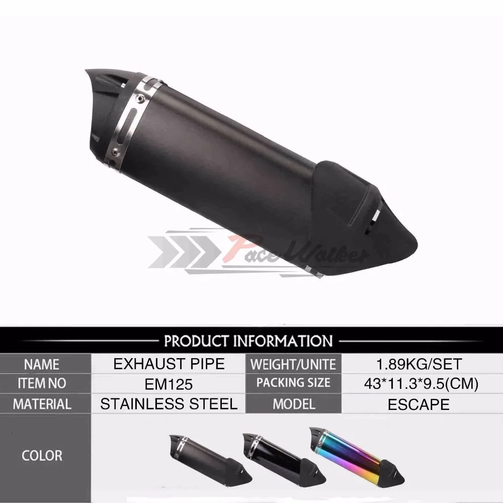 Модифицированный выхлопной escape moto глушитель 100cc 125cc 150cc gy6 скутер moto rcycle cbr jog rsz dirt pit bike АКСЕССУАРЫ