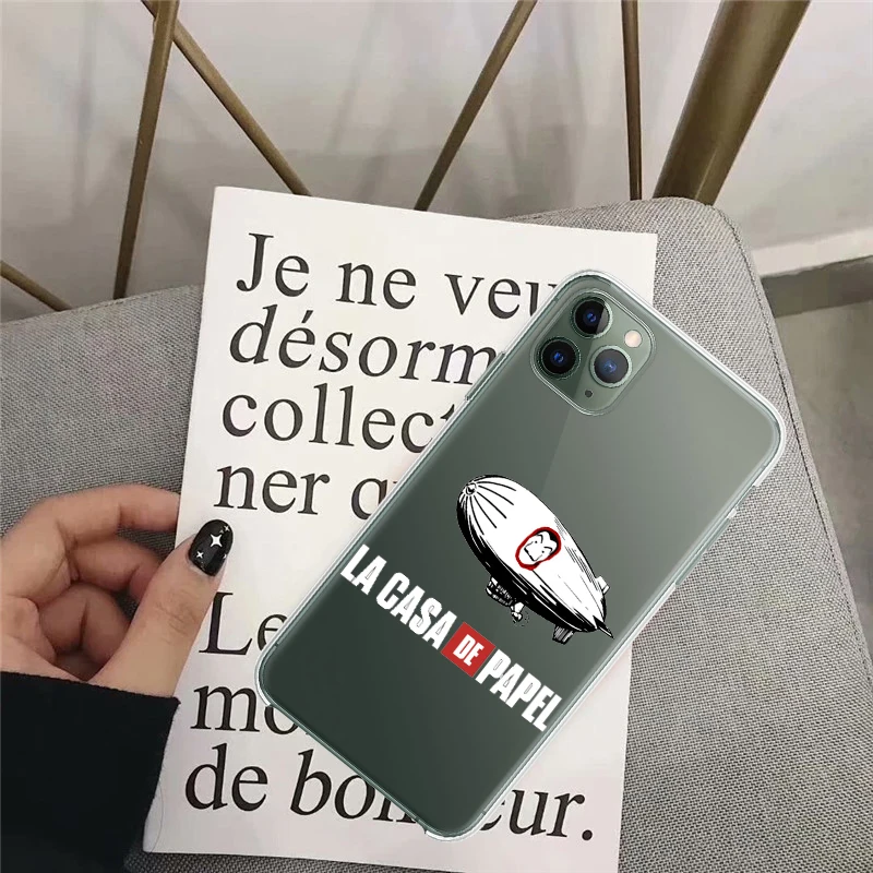 Money Heist House Paper прозрачный ТПУ Мягкий силиконовый чехол для телефона iphone XR XS Max 11 11Pro