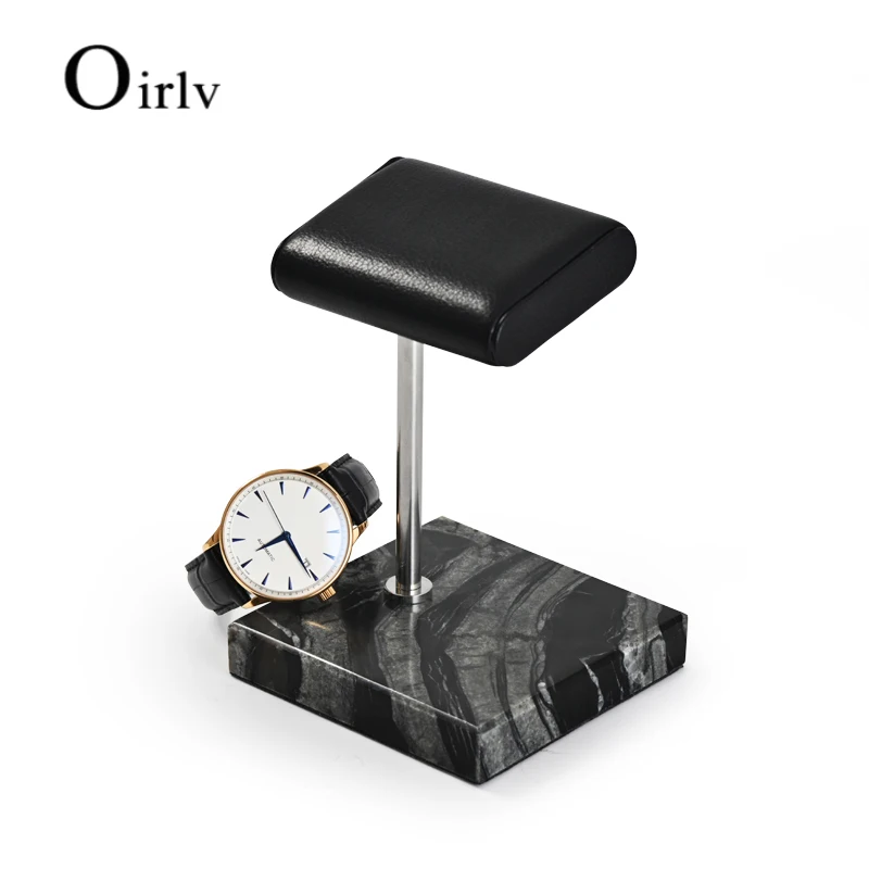 Oirlv PU leather watch display stand Marble base watch stand Watch storage rack Jewelry storage rack
