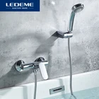 Смеситель для ванны LEDEME, Классический настенный кран для горячей и холодной воды с душевой лейкой, L2010