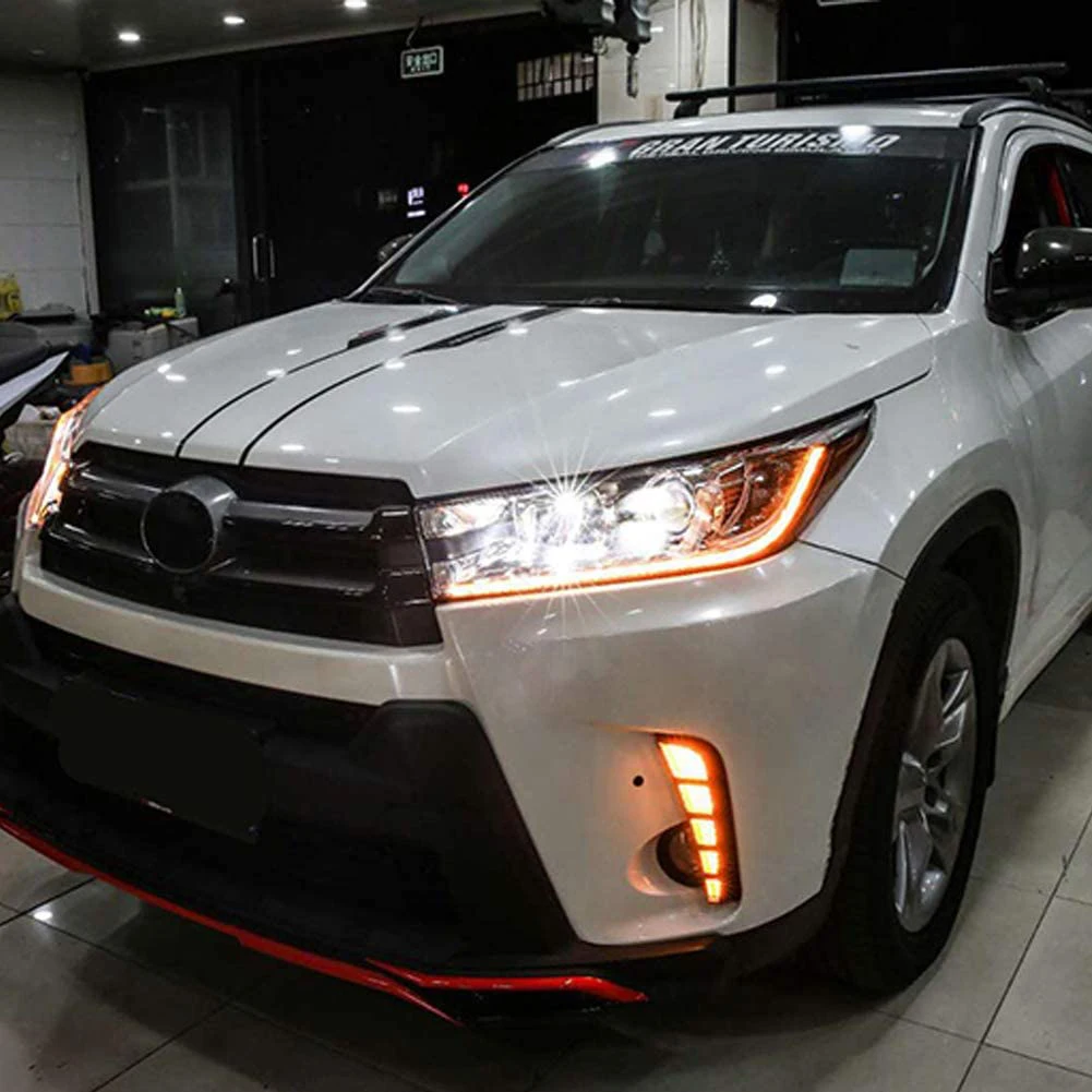 

Switchback Dual Color LED DRL Fog Driving Lights with Sequential Turn Signal Lamps Kit for Toyota Highlander 2017-2019